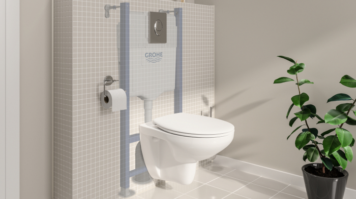 Set WC Grohe 39419000, 156 mm, 197 mm, 90, 110 mm, 180, 230 mm, 531 mm, 368 mm, 2 moduri spalare, Lucios [6]