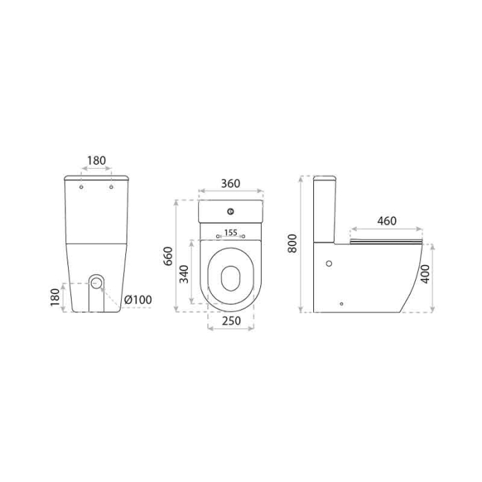 Set WC monobloc, Spectrum, Robin 2.0, Tornado Flush, cu capac și rezervor, alb [3]