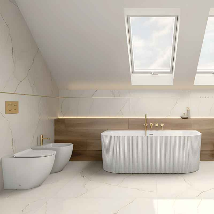 Set WC stativ, Spectrum, Trendi, Rimless Protect, cu capac soft close, alb [2]