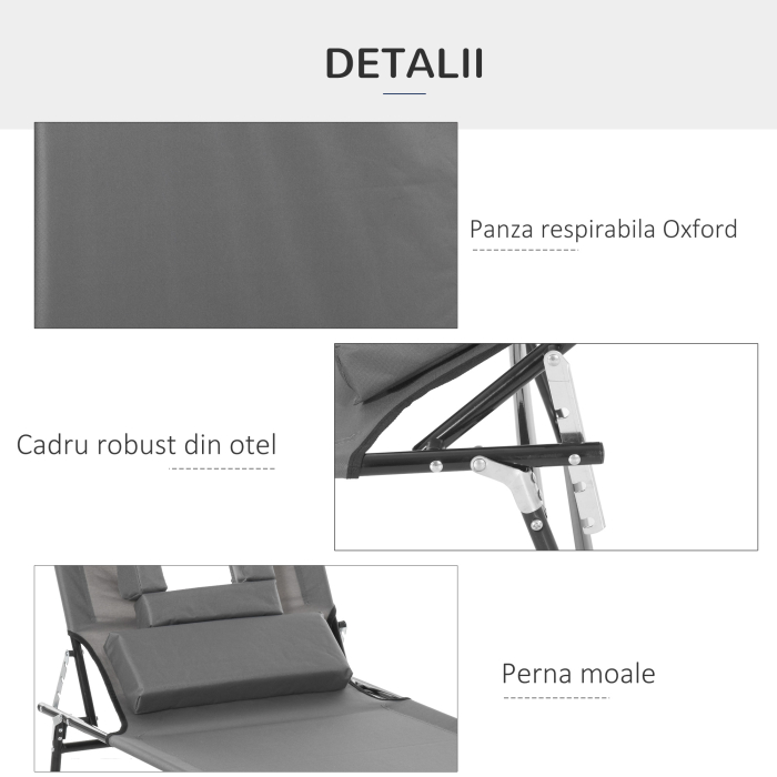  Sezlong de Gradina Piabil, Pat pentru Plaja [6]