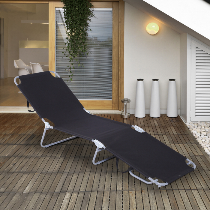  Sezlong pentru Gradina Pliabil din Metal si Tesut Oxford Respirabil [2]