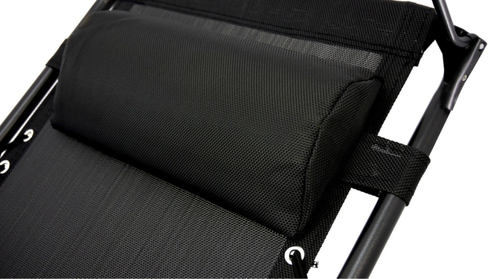 Sezlong pliabil cu parasolar SERSIMO, 85x77x150cm, Negru [9]