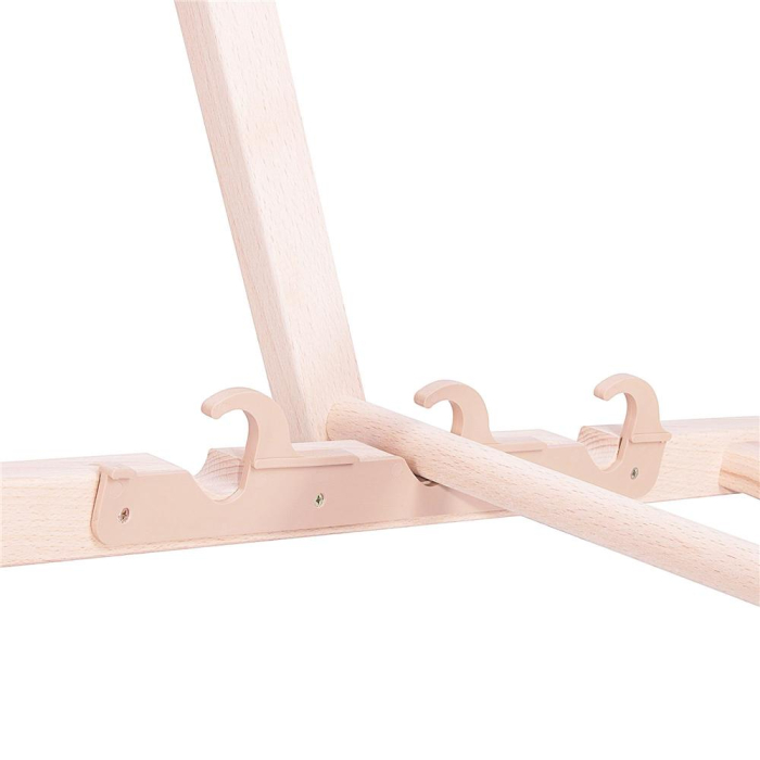 Sezlong pliabil din lemn de fag, autoasamblare, 120kg, gri deschis [5]