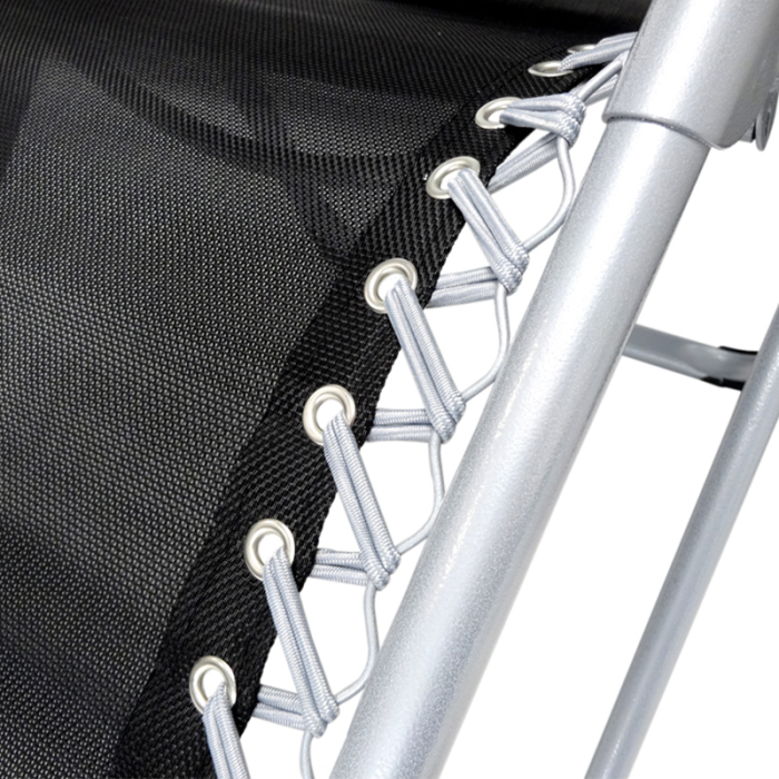 Sezlong pliabil gravitate zero, 175x65 cm, cu masuta si buzunar organizator, 120 kg, negru [6]