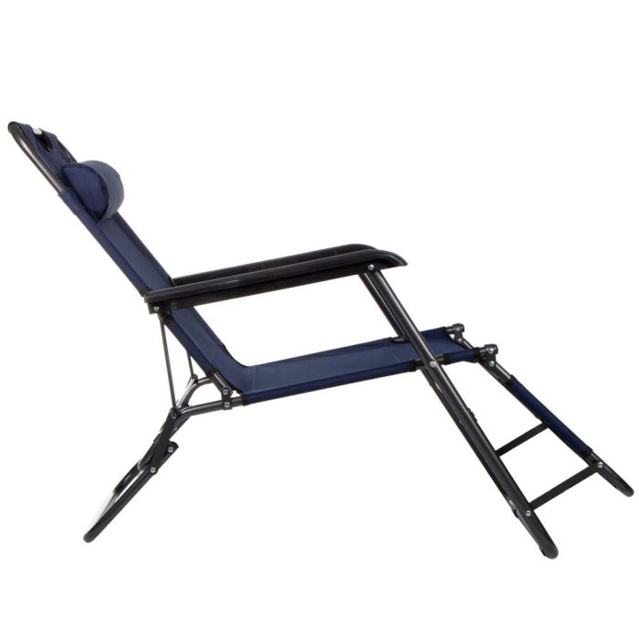 Sezlong pliabil GC12, Relax Zero Gravity, 80x60x153cm, Albastru inchis [14]
