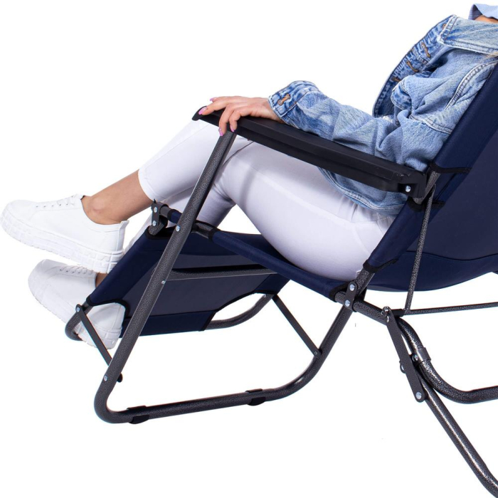 Sezlong pliabil GC12, Relax Zero Gravity, 80x60x153cm, Albastru inchis [9]