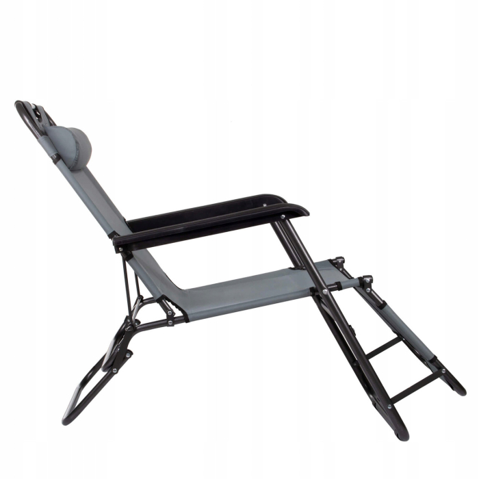 Sezlong pliabil GC13, Relax Zero Gravity, 80x60x153cm, Gri [9]