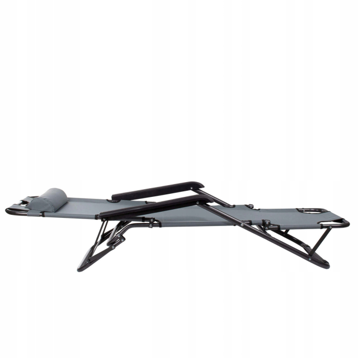Sezlong pliabil GC13, Relax Zero Gravity, 80x60x153cm, Gri [13]