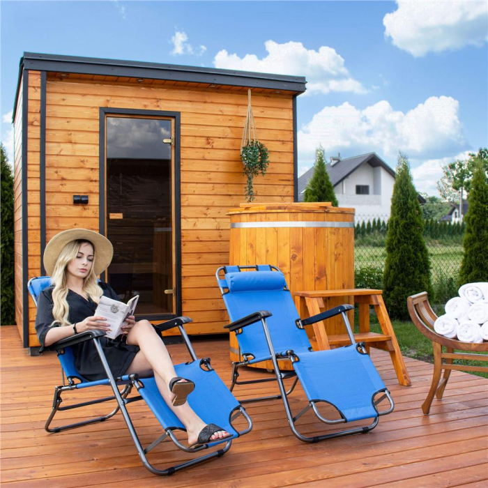 Sezlong pliabil GC4, Relax Zero Gravity, 80x60x153cm, Albastru deschis [4]