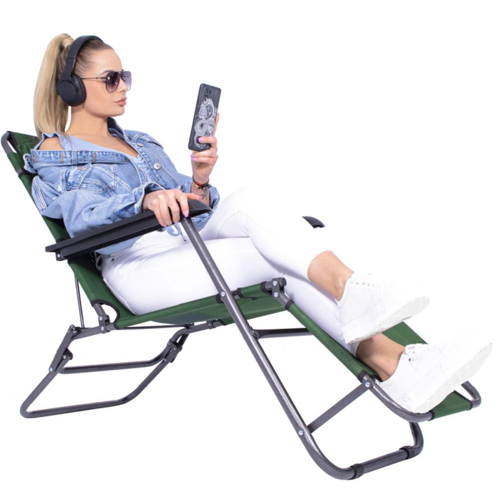 Sezlong pliabil SERSIMO GC5, Relax Zero Gravity, 80x60x153cm, Verde [18]