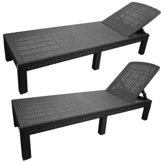 Sezlong pliabil tip valiza, 3 pozitii reglare, structura usoara pentru transport, 186x60x30 cm, gri [7]