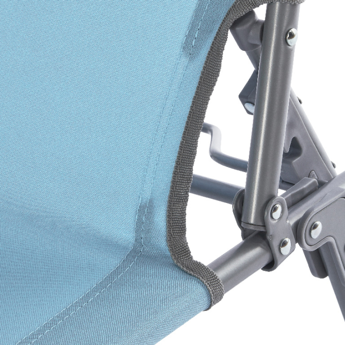 Sezlong pliant  186 x 56 cm, pentru plaja sau gradina, albastru, capacitate 110kg [3]