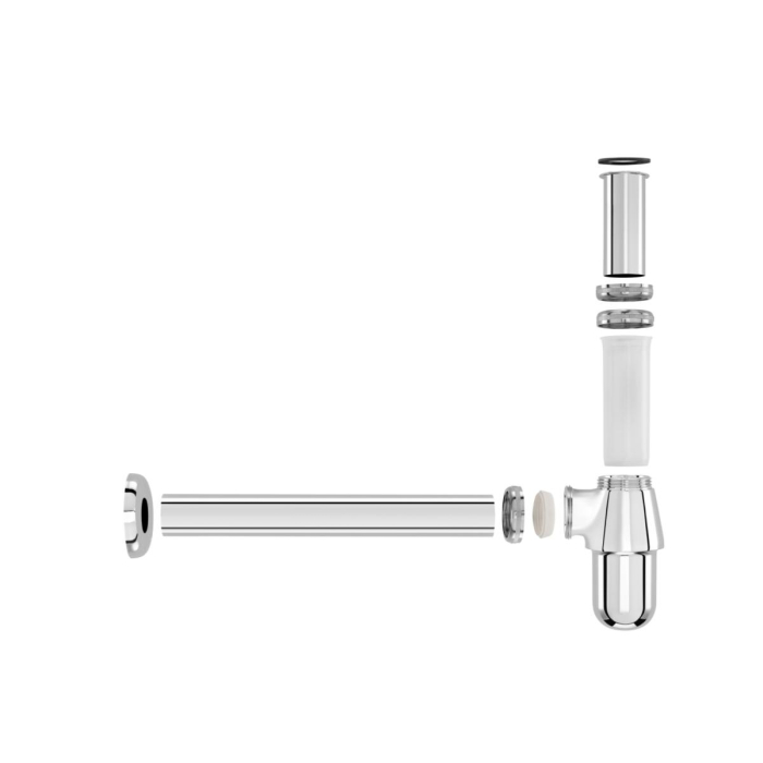 Sifon lavoar Roca A506401614, 255 mm, 215 mm, 1 1/4 conexiune lavoar, 35 diametru, 32 mm conexiune perete, Crom [3]