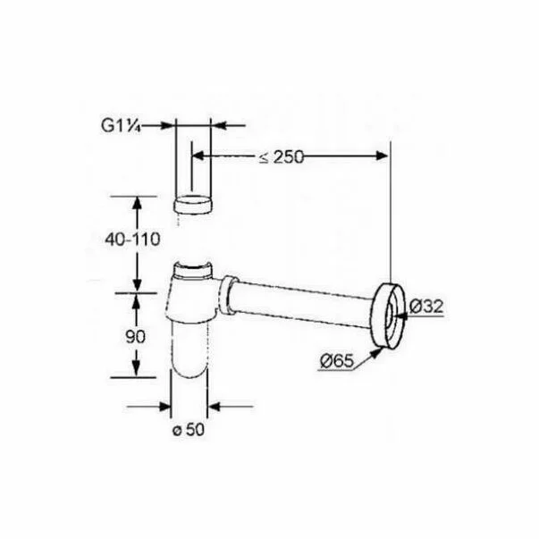 Sifon pentru lavoar Kludi din alama [2]