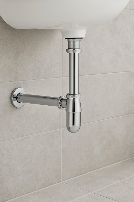 Sifon rigid pentru lavoar Remer Rubinetterie 970Z114, diametru 32 mm, lungime 250 mm, alama cromata, finisaj lucios [3]