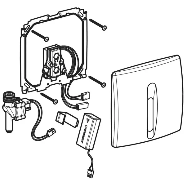 Sistem de comanda a spalarii pentru pisoar Geberit alb cu alimentare baterie [2]