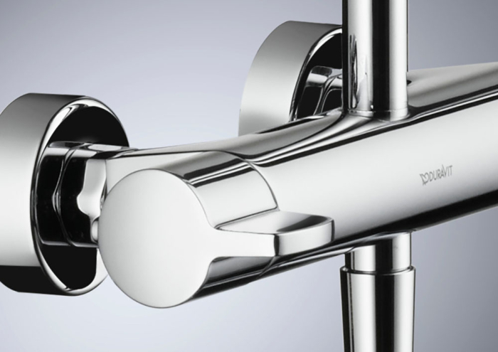 Sistem de dus Duravit B14280008010, dus B.1, tip incastrare aparent, pentru dus, pentru un dus confortabil zilnic, crom [9]