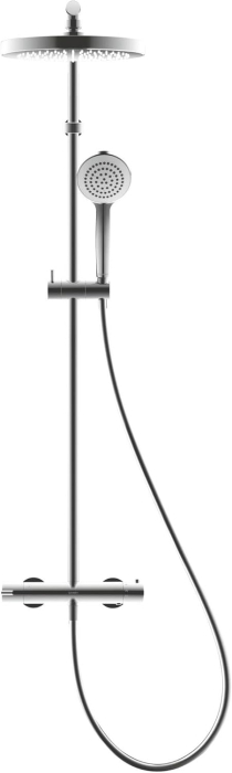 Sistem de dus Duravit B24280008010, B.2, tip incastrare aparent, pentru dus, pentru un dus confortabil zilnic, crom [2]
