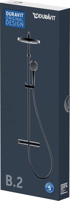 Sistem de dus Duravit B24280008010, B.2, tip incastrare aparent, pentru dus, pentru un dus confortabil zilnic, crom [8]
