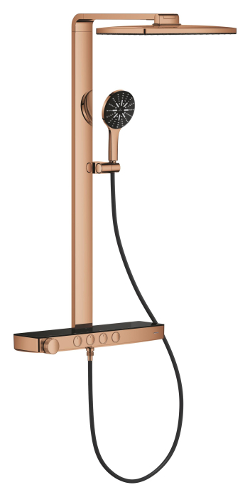 Sistem de dus Grohe 100962DA00 SPA Aqua Pure, termostat, palarie dus 400 mm, 3 functii para dus, cupru lucios [3]
