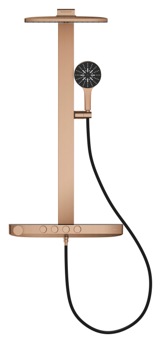 Sistem de dus Grohe 100962DL00 SPA Aqua Pure, termostat, palarie dus 400 mm, 3 functii para dus, cupru mat [2]