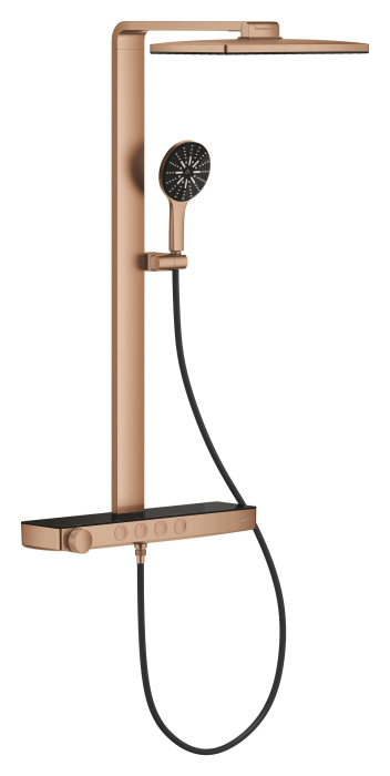 Sistem de dus Grohe 100962DL00 SPA Aqua Pure, termostat, palarie dus 400 mm, 3 functii para dus, cupru mat [3]