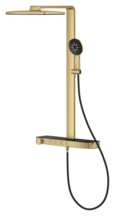 Sistem de dus Grohe 100962GN00 SPA Aqua Pure, termostat, palarie dus 400 mm, 3 functii para dus, auriu mat [4]