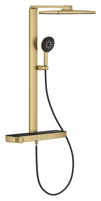 Sistem de dus Grohe 100962GN00 SPA Aqua Pure, termostat, palarie dus 400 mm, 3 functii para dus, auriu mat [3]