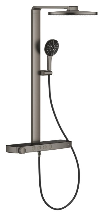 Sistem de dus Grohe 101680AL00 SPA Aqua Pure, termostat, palarie dus 360 mm, debit 15 l/min, grafit mat [2]