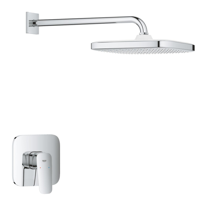 Sistem de dus Grohe 1053340000, dus Cubeo, tip incastrare incastrat, pentru dus, tip comanda monocomanda, crom [2]