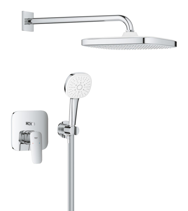 Sistem de dus Grohe 1053360000, dus Cubeo, tip incastrare incastrat, pentru dus, tip comanda monocomanda, crom [2]