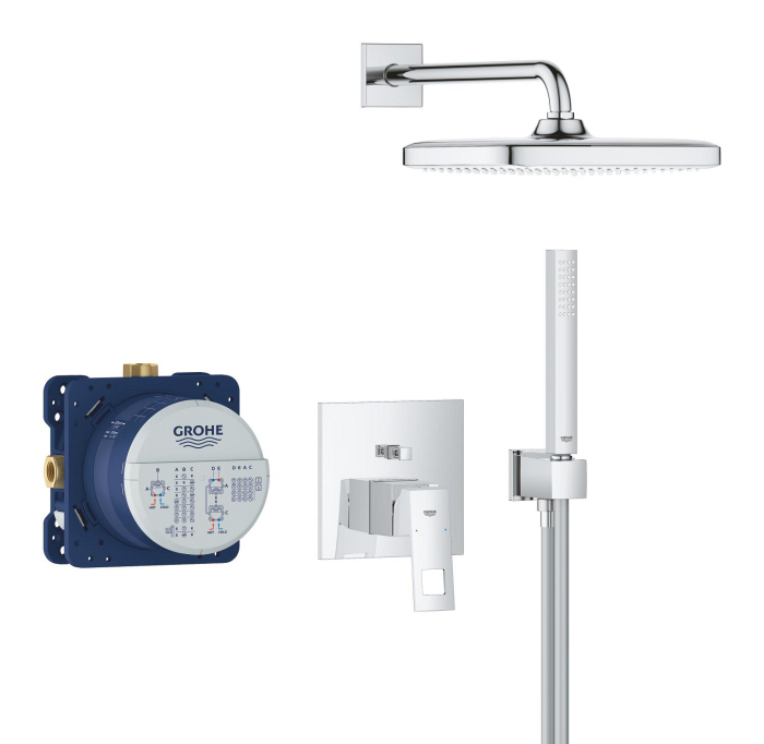 Sistem de dus Grohe 25289000, Eurocube, tip incastrare incastrat, pentru dus, tip comanda monocomanda, crom [2]