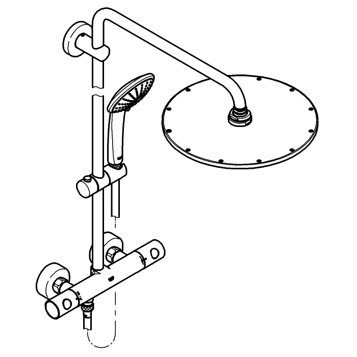 Sistem de dus Grohe 26075DL0, 310 mm, 1 bar, 110 mm, 1.75 m, 1132 mm, 470 mm, 1 functii palarie dus, Cupru [5]