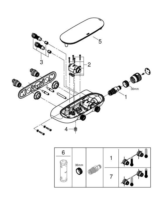 Sistem de dus Grohe 26446000, SmartControl, tip incastrare incastrat, pentru dus, pentru un dus confortabil zilnic, crom [13]