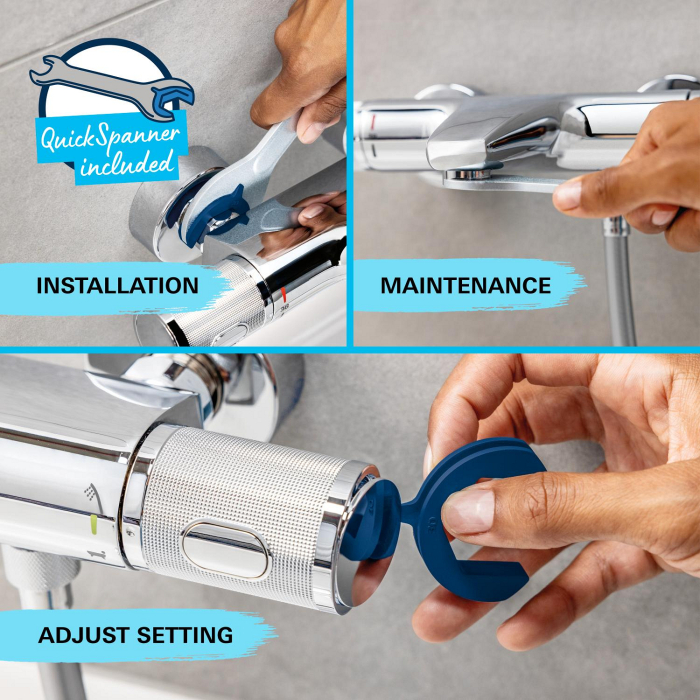 Sistem de dus Grohe 26677001, 250 mm, 1 bar, 110 mm, 1.75 m, 1132 mm, 412 mm, 1 functii palarie dus, Crom [15]