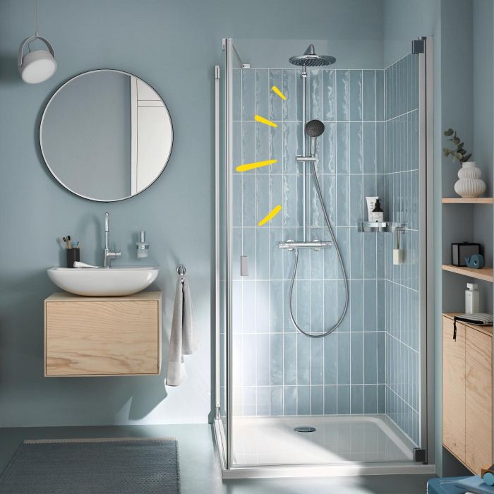 Sistem de dus Grohe 26677001, 250 mm, 1 bar, 110 mm, 1.75 m, 1132 mm, 412 mm, 1 functii palarie dus, Crom [8]