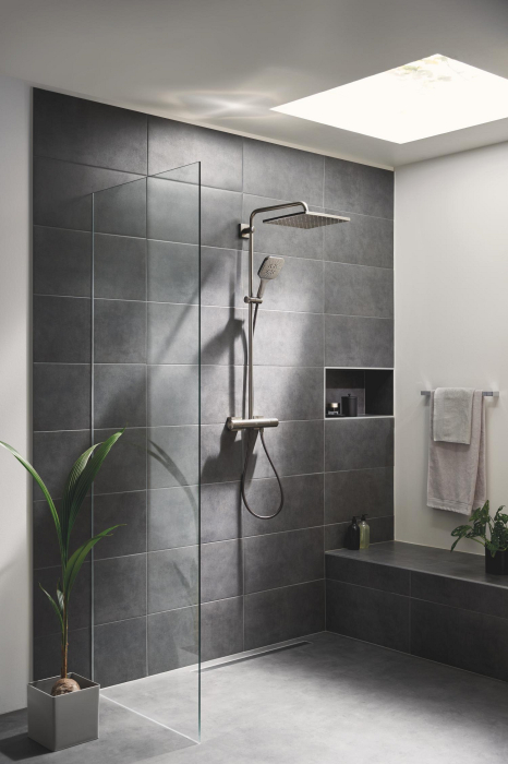 Sistem de dus Grohe 26837AL0, SmartActive Cube 310, aparent, 310 mm, termostat, 1 functie, mat, grafit [6]
