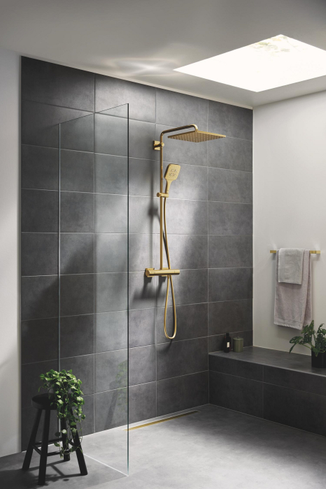 Sistem de dus Grohe 26837GL0, SmartActive Cube, aparent, termostat, 310 mm, 1 functie, lucios, auriu [5]