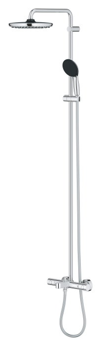Sistem de dus Grohe 26988001, Vitalio Start 250, tip incastrare aparent, pentru cada, termostat, crom [3]