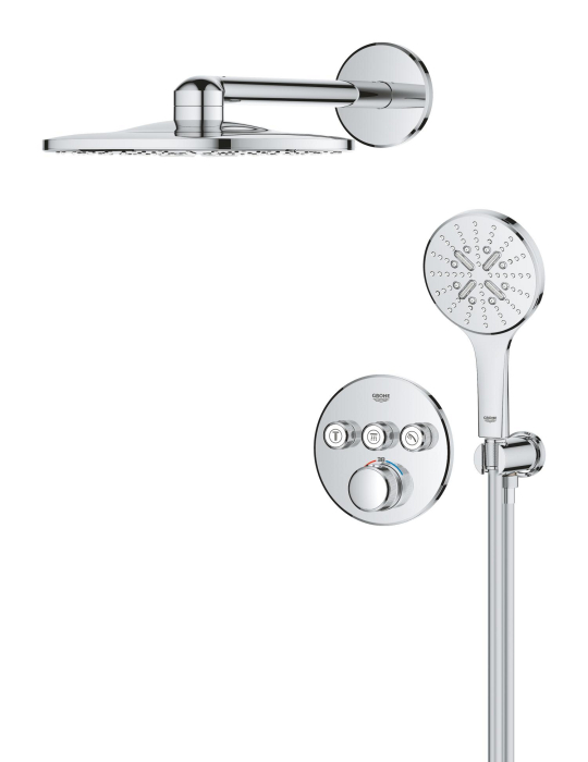 Sistem de dus Grohe 34863000, 322 mm, 1 bar, 130 mm, 1.5 m, 135 mm, 430 mm, 3 functii palarie dus, Crom [4]