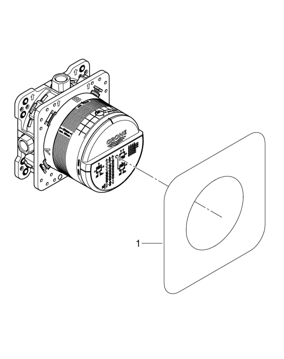Sistem de dus Grohe 34869000, Grohtherm 310, tip incastrare incastrat, pentru un dus confortabil zilnic, crom [6]