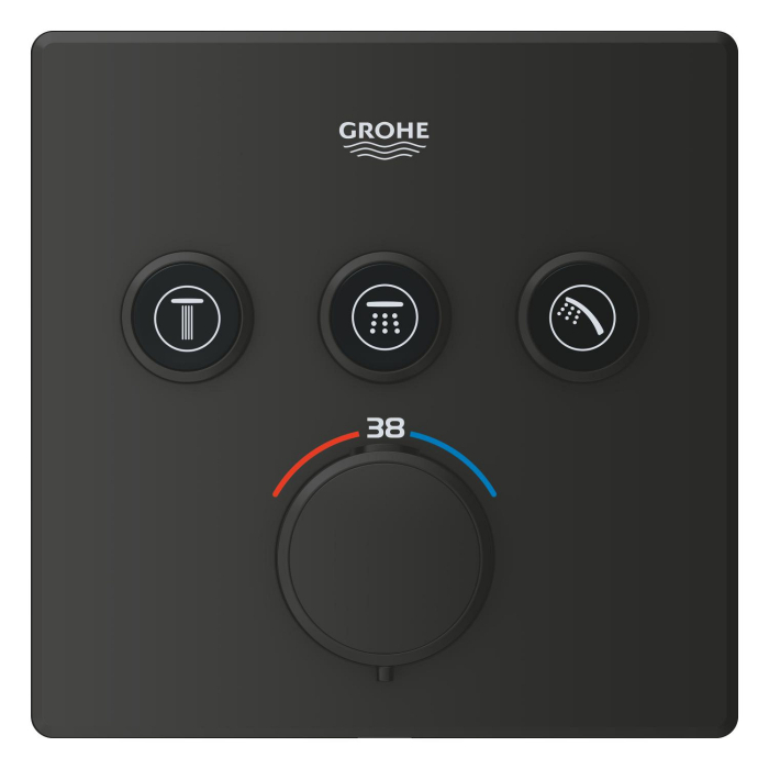Sistem de dus Grohe 348752430, dus SmartControl Cube, tip incastrare incastrat, pentru dus, termostat, negru [5]