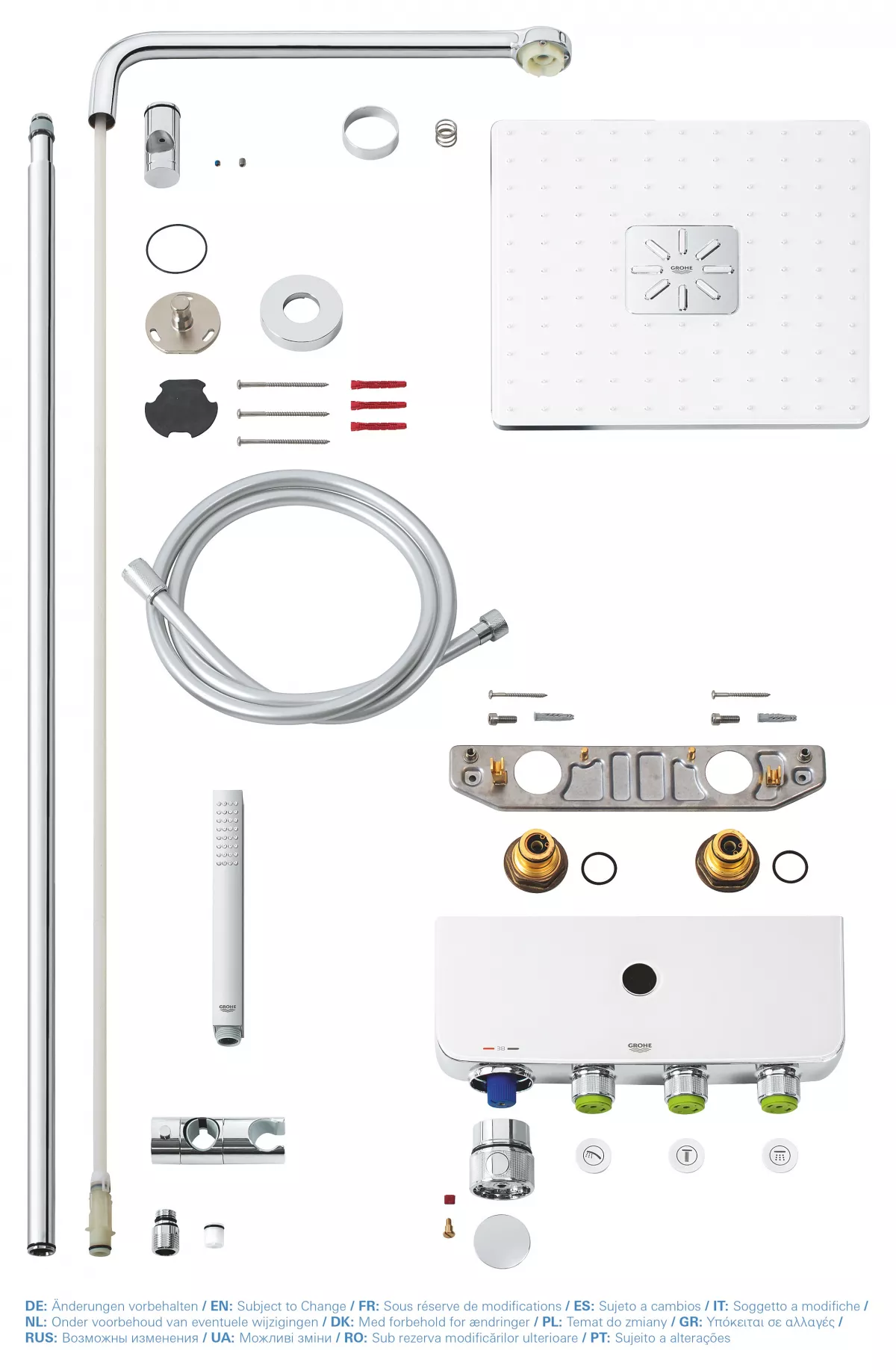 Sistem de dus Grohe Euphoria SmartControl 310, termostat, 310 mm, aparent, 3 functii, crom, 26508LS0 [4]