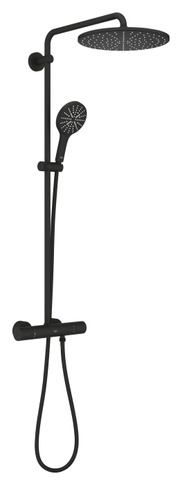 Sistem de dus Grohe SmartActive 310, aparent, termostat, 310 mm, mat, negru, 22119KF0 [4]