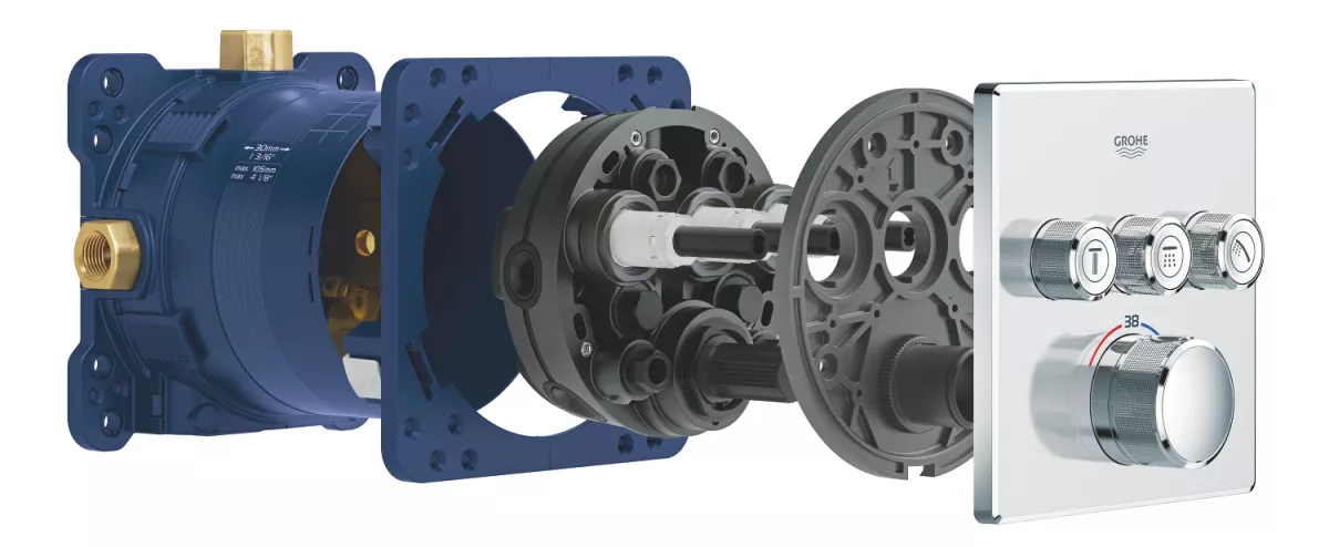 Sistem de dus Grohe SmartControl 29119DL0, 1/2'', incastrat, termostat, 310 mm, 1 functie, mat, cupru [14]