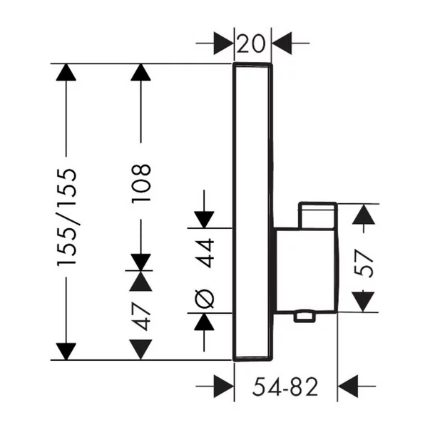Sistem de dus incastrat Hansgrohe Raindance E 300 negru mat [3]