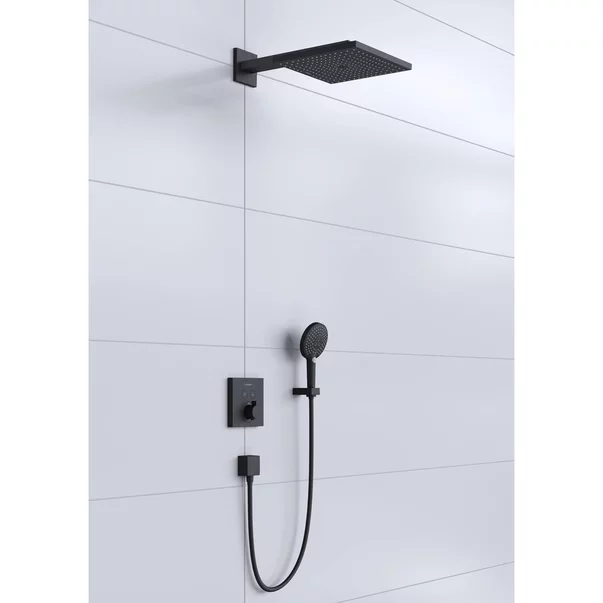 Sistem de dus incastrat Hansgrohe Raindance E 300 negru mat [2]