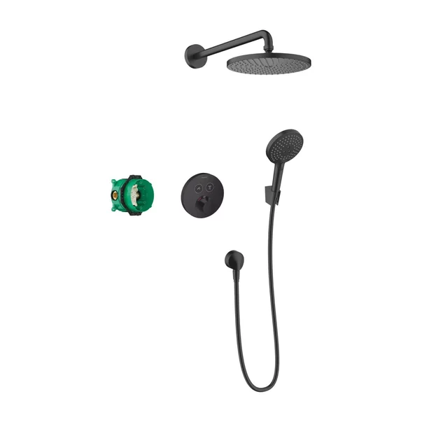 Sistem de dus incastrat Hansgrohe Raindance Select S 240 negru mat [1]