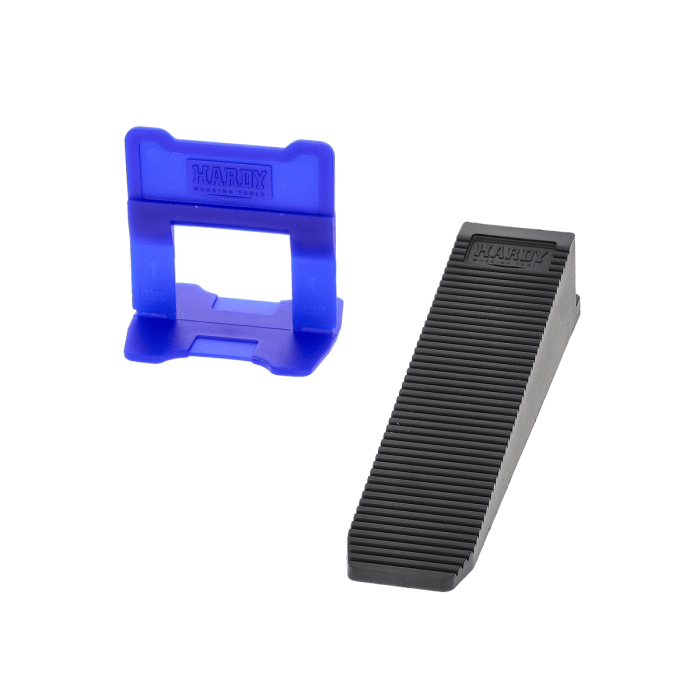 Sistem de nivelare a placilor Hardy, chit de 1 mm, grosime 3-16 mm, 300 cleme + 100 pene intr-o galeata [3]