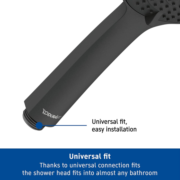 Sistem dus Duravit TH4282008046, 250 mm, 1 bar, 100 mm, 1.6 m, 1125 mm, 354 mm, 1 functii palarie dus, Negru [8]